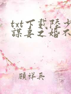txt下载陆少谋妻之婚不由你