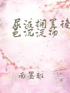 尿液搁置后有白色沉淀物