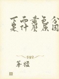 下面黄色分泌物是什么原因