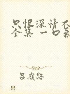 只恨深情不识鸢全集 一口气