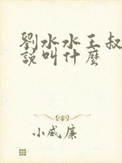 刘水水王叔的小说叫什么