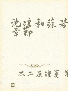 沈浪和苏若雪全章节
