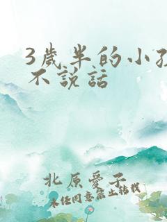 3岁半的小孩还不说话