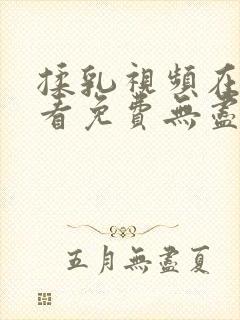 揉乳视频在线观看免费无尽