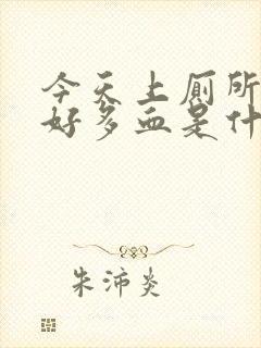 今天上厕所流了好多血是什么原因