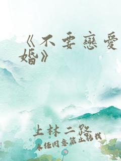 《不要恋爱要结婚》