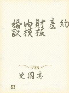 婚内财产约定协议模板