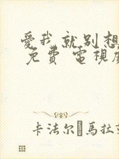 爱我就别想太多 免费 电视剧