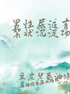 男性尿液有白色絮状沉淀物