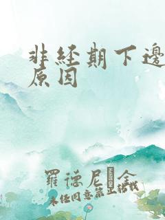 非经期下边出血原因