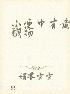 小便中有黄色粘稠物