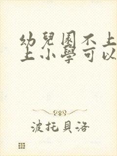 幼儿园不上直接上小学可以吗