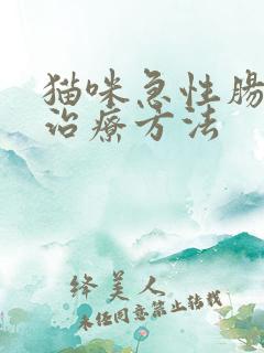 猫咪急性肠胃炎治疗方法