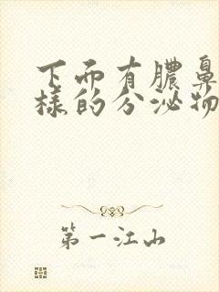 下面有脓鼻涕一样的分泌物