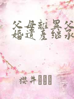 父母离异父亲再婚遗产继承