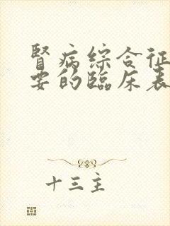 肾病综合征最重要的临床表现是