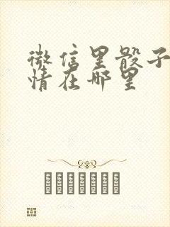 微信里骰子的表情在哪里