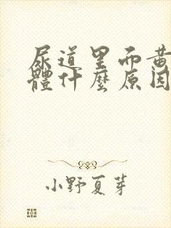 尿道里面黄色液体什么原因