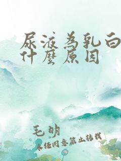 尿液为乳白色是什么原因