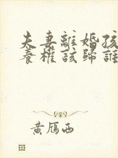 夫妻离婚孩子抚养权该归谁