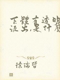 下体有透明液体流出,是什么情况