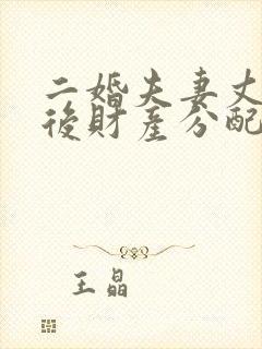 二婚夫妻丈夫死后财产分配