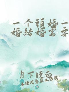 一个头婚一个二婚结婚需要什么证件