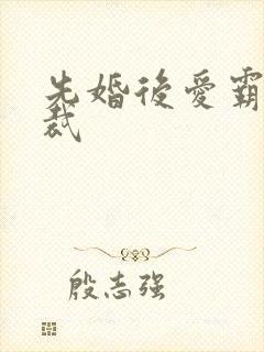 先婚后爱霸道总裁