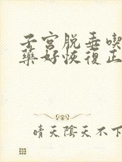 子宫脱垂吃什么药好恢复正常