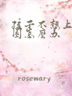 孩子不想上幼儿园怎么办