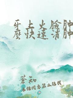 牙上火脸肿了怎么快速消肿