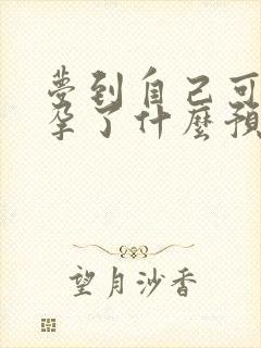 梦到自己可能怀孕了什么预兆解梦