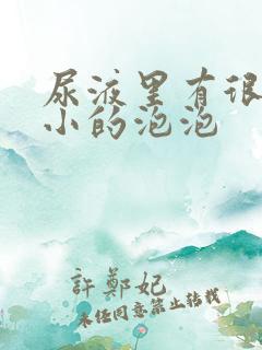 尿液里有很小很小的泡泡