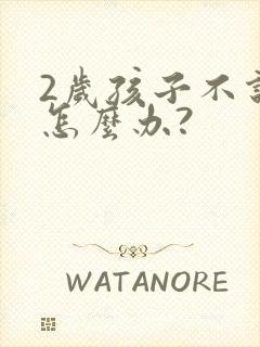 2岁孩子不说话怎么办?