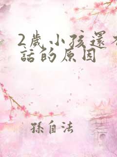 2岁小孩还不说话的原因