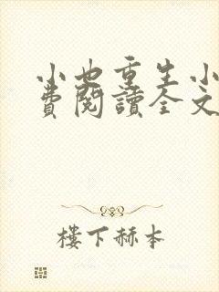 小也重生小说免费阅读全文最新章节