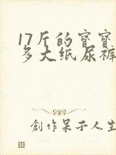 17斤的宝宝穿多大纸尿裤