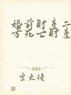 婚前财产二婚一方死亡财产分割