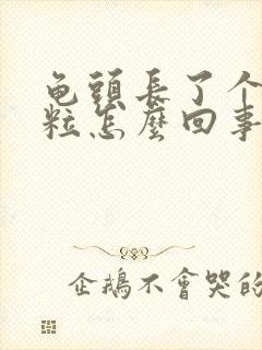 龟头长了个硬颗粒怎么回事