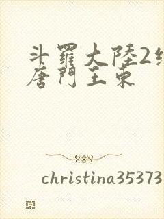 斗罗大陆2绝世唐门王东