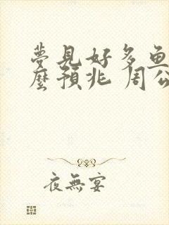 梦见好多鱼是什么预兆 周公解梦