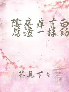 阴瘙痒有白色豆腐渣一样的东西