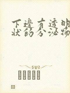 下边有透明果冻状的分泌物