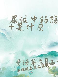 尿液中的隐血2+是什么