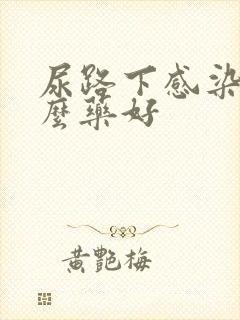 尿路下感染吃什么药好