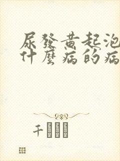 尿发黄起泡泡有什么病的病症呢