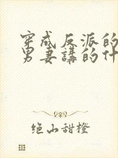 穿成反派的炮灰男妻讲的什么