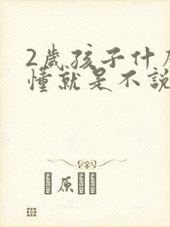 2岁孩子什么都懂就是不说话怎么办