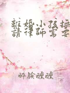 离婚小孩抚养权请律师需要多少钱