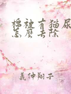 棉被有猫尿骚味怎么去除